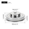 thumbnail image 2 of Polea de DistribucióN de 80 Dientes y 8 Mm de DiáMetro Interior, Rueda SíNcrona de Aluminio Plateada con Tornillo M5 para Correa de Impresora 3D, 2 of 6
