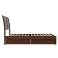 thumbnail image 3 of AFI, Andorra Full Platform Bed with Panel Footboard and Storage Drawers, Walnut, 3 of 5