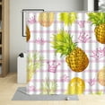 thumbnail image 3 of Summer Fruit Pineapple Pattern Bathroom Curtains Polyester Fabric Cartoons Cloth Screens Waterproof Shower Curtain With 12, 3 of 6