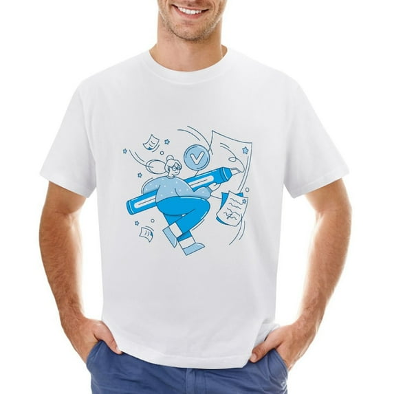 Feedback Vintage T-shirt Mens Cotton Classic Crewneck Short Sleeve Tees Unisex White S