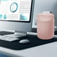 thumbnail image 7 of Pink or White Mini Desktop Trash Can with Removable Lid Small Waste Bin for Bedroom Office and Makeup Vanity 2 Liter Capacity Compact Garbage Can, 7 of 7