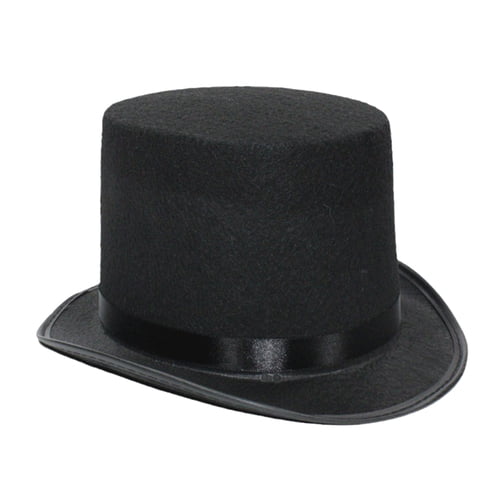 GZCW Children Jazz Hat with Ribbon Decor Party Cosplay Performance Topper Hat Lightweight Retro Short Brim Cap for Artistic Everyday Wear