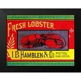 thumbnail image 2 of Retrolabel 18x15 Black Modern Framed Museum Art Print Titled - Fresh Lobster, 2 of 5