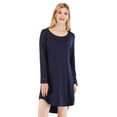 thumbnail image 6 of XBASW Women's Nightgown Long Sleeve Nightshirt Crewneck Sleepwear Loose Pajama Dress Spring Summer Loungewear S-XXL, 6 of 9