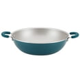 thumbnail image 3 of Rachael Ray 14.25" Create Delicious Aluminum Nonstick Wok, Teal, 3 of 7