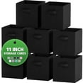 thumbnail image 1 of Fabric Storage Cubes for Cube Organizer - 8 Pack Heavy Duty Beige Storage Bins - 11 Inch Cube Storage Bin, Use As A Clothes Storage Box In Closet, Bas, 1 of 4