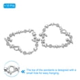thumbnail image 3 of Uxcell Heart Flower Shape Alloy Open Back Bezel Pendants DIY Hollow Frame, Light Silver 10 Pack, 3 of 5