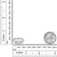 thumbnail image 6 of Gem Stone King 925 Sterling Silver Sky Blue Aquamarine and Peach Morganite Engagement Ring for Women | 1.55 Cttw | Round 6MM | Gemstone March Birthstone | Size 5, 6 of 6