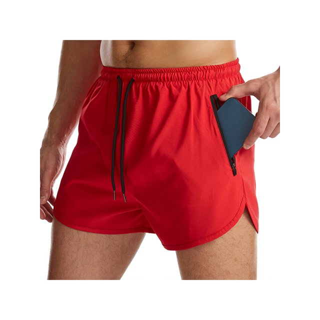 Txlixc - Pantalones de chándal de secado rápido para hombre, pantalones cortos de ejercicio de malla transpirable para gimnasio con bolsillo con cremallera, pantalones cortos con cordón Txlixc Casual