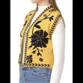 thumbnail image 2 of Chaleco de Vaquera, Atuendo Occidental para Mujer, Chaleco Bordado, Cárdigan Corto Sin Mangas, Top Bohemio. Negro y Dorado S, 2 of 8