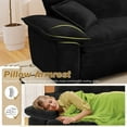thumbnail image 5 of Muumblus 80.5" Corduroy Loveseat Sofa, Oversized Upholstered 2-Seater Plush Cloud Couch for Living Room/Apt, Black, 5 of 10