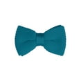 thumbnail image 1 of CORBATA DE LAZO PREATADA PARA HOMBRES CON CORREA AJUSTABLE DE COLOR SÓLIDO TEJIDA EN AZUL PAVO REAL, 1 of 5