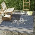 thumbnail image 6 of LR Home Carmindy 3' x 5' Blue/Gray Nautical Helm Indoor/Outdoor Area Rug, 6 of 8
