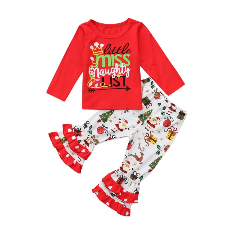 ruffle girl christmas outfits