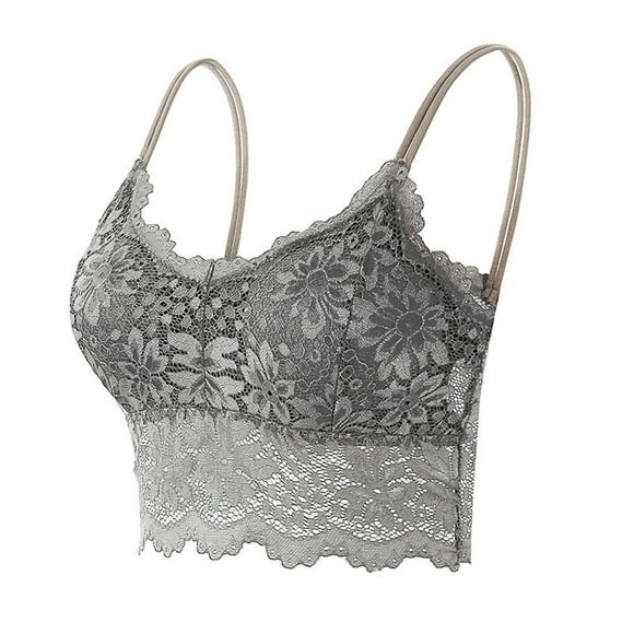 MIONGO Women Plus Size Vest Crop Wire Bra Lingerie Sexy V Neck Underwear Without Chest Pad for Comfort and Style