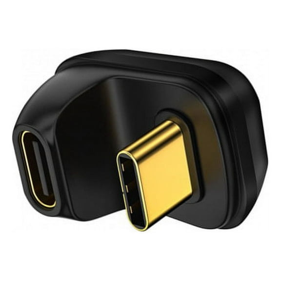 CY 40Gbps USB4 Type C Male to Female Power Data Video Adapter Opposite U Shape Back Angled for NS Switch Phone Laptop