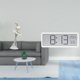 thumbnail image 2 of Figura de escritorio, estatua de bailarina, adorno de mesa, escultura de bailarina moderna, reloj de pared digital, material de resina, base estable,, 2 of 8