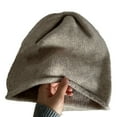 thumbnail image 6 of 100% Wool Slouch Beanie - Face-Framing Winter Warmth Hat,One Size Fits All,red, 6 of 27