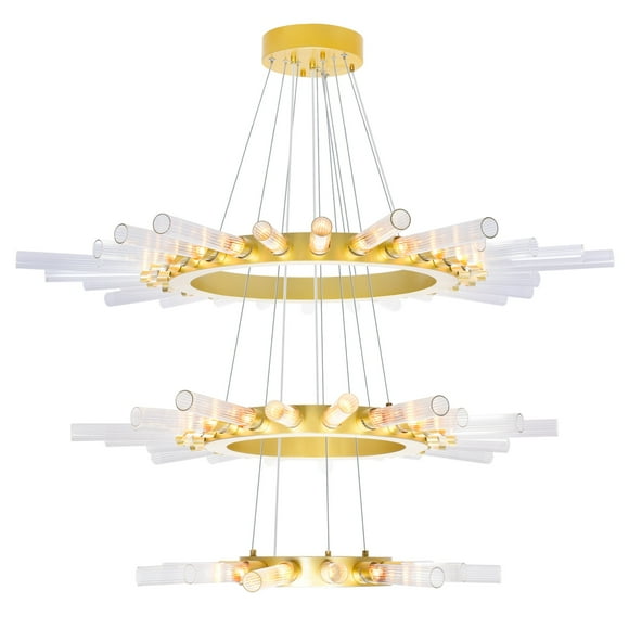 CWI Lighting 63 Light Chandelier with Satin Gold finish