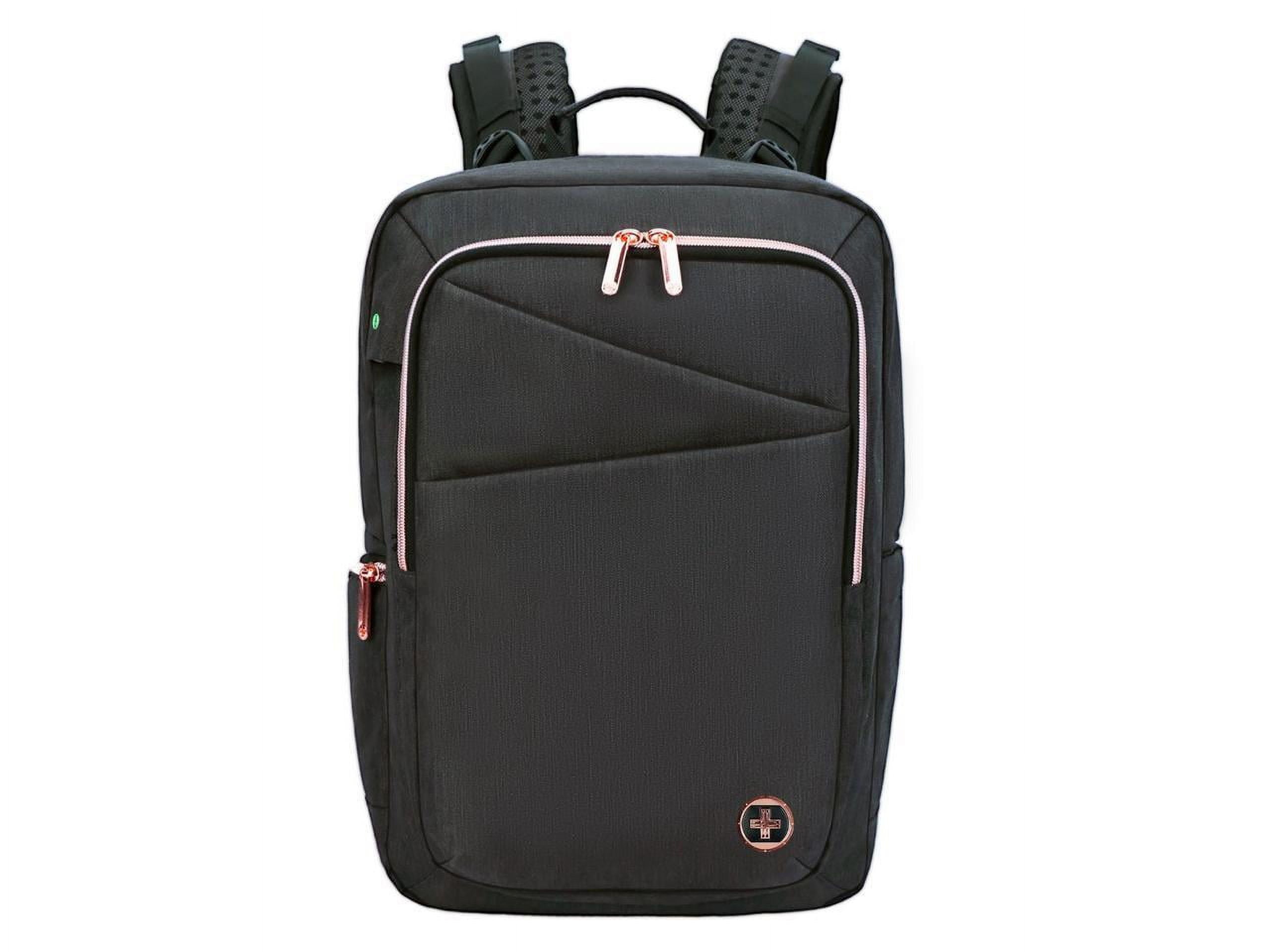 Swissdigital Men's Massage Travel Backpack – USB Charging Port, Large Laptop Compartment, RFID Protection, TSA-Friendly, Grey COSMO 3.0