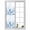 Blue, variant on Blue Leaf Window Privacy Film, Watercolor Country Plant Monochrome Branch Static Cling UV Sun Blocking Heat Control Window Tint Day and Night, Non-Adhesive One Way Windows Privacy Cover 17.7''x78.7''