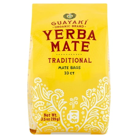 Guayaki Organic Brand Traditional Yerba Mate Bags, 3.5 oz, 6