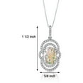 thumbnail image 3 of 2.25 ct Oval Shape Created White Opal Pendant Necklace in Sterling Silver, 18", 3 of 3
