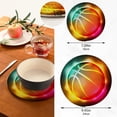 thumbnail image 3 of GZHJMY Burning Basketball Placemats Set of 2, Woven Washers, Cotton, Round Large Pot Holder, Heat Resistant, for Pot Countertops, 3 of 5