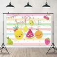 thumbnail image 4 of She is A Sweet One Baby Girl 1st Birthday Backdrop Summer Fruit Birthday Party Background for Photography Watermelon Pineapple Stripes Decor Banner Baby Girl Bday Baby Shower Party Banner, 4 of 4