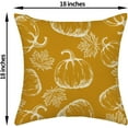 thumbnail image 2 of Fall Pillow Covers 18x18 Mustard Yellow Cream Pumpkin Decor Throw Pillows Case for Couch Maple Leave Autumn Harvest Thanksgiving Farmhouse Outdoor Decorative Cushion Cases for Sofa Bed Set of 2, 2 of 6