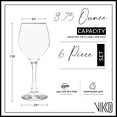 thumbnail image 6 of Vikko Small Wine Glasses, 8.75 Ounce | Perfect for Parties, Weddings, and Everyday  Thick and Durable Construction  Set of 6 Dishwasher Safe Wine Glasses, 6 of 6