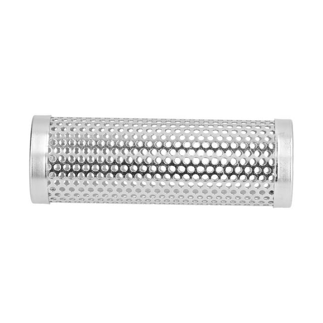 Boîte à Fumoir en Acier Inoxydable Tube à Fumée pour Granulés de Bois Fumoir 304 Résistant à la Chaleur Grande Capacité 5 Heures de Fumée pour Barbecue avec Trous de Diffuseur pour Gaz