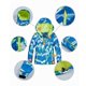 thumbnail image 5 of Traje de nieve para niños-impermeable, ajustable, traje de esquí de invierno de 2 piezas para niñas y niños-para la lluvia, esquí, Invierno - Green Size Verde Talla 12 (133-140cm) Macarena niños traje de nieve, 5 of 5