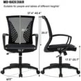 thumbnail image 3 of BestOffice Ergonomic Office Chair with Lumbar Support Armrest Rolling Swivel Adjustable Chair Adults, Black, 3 of 7