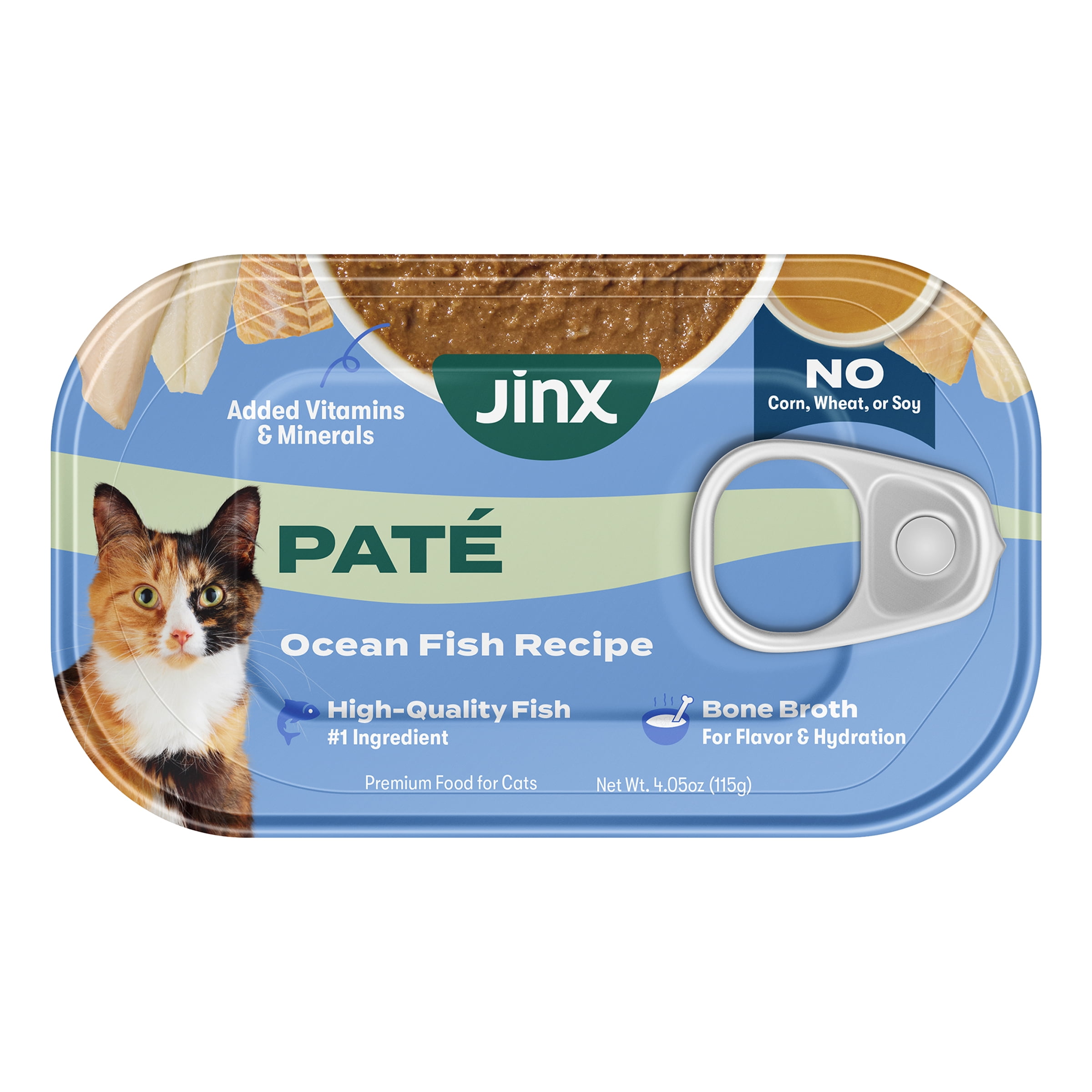 Jinx Ocean Fish Paté Cat Wet Food, 4.05 oz Can - Walmart.com