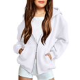thumbnail image 3 of Ruyang Girls Oversized Hoodie Sweatshirt Double Zipper Long Sleeve Sweatshirt Jacket Kids Wind Resistant Coats 4-12 Years, 3 of 9
