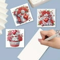thumbnail image 5 of 2PCS DIY Diamond Greeting Card Diamond Art Painting Creative Design Holiday Blessing Gift Folding Greeting Card Set (15*15cm) (With White Envelope)-HK018+HK019, 5 of 12