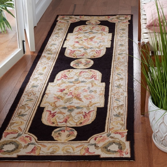 Safavieh Easy Care Mario Floral Runner Rug, Navy/Ivory, 2'6" x 8'