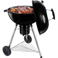 thumbnail image 1 of Highsound 22 Inch Patio Grill, Portable Charcoal Grill with Thickened Grilling Bowl and Wheels for Outdoor Cooking, Barbecue Camping, 1 of 7