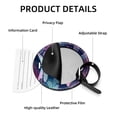 thumbnail image 4 of Dragonfly 2pcs PU Leather Round Bag Tags Suitcase Handbag Tags with Privacy Cover and Name ID Tag for Travel Luggage, Handbags, Backpacks, School Bags, 4 of 6