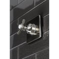 thumbnail image 3 of Kingston Brass KS3048BEX Single-Handle Three-Way Diverter Valve with Square Trim Kit in Brushed Nickel, 3 of 9