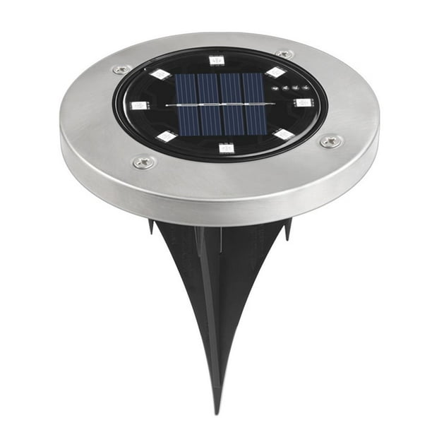 Eyfqtcs Lámpara Enterrada De Jardín Que Cambia De Color A Prueba De Agua Con Luz Subterránea Solar 8X8Led