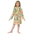 thumbnail image 6 of FORMRS Kids Bathrobe Unisex Hooded Robe Toddler Pajamas Sleepwear, Size 2-3T, Orange Leaves, 6 of 7