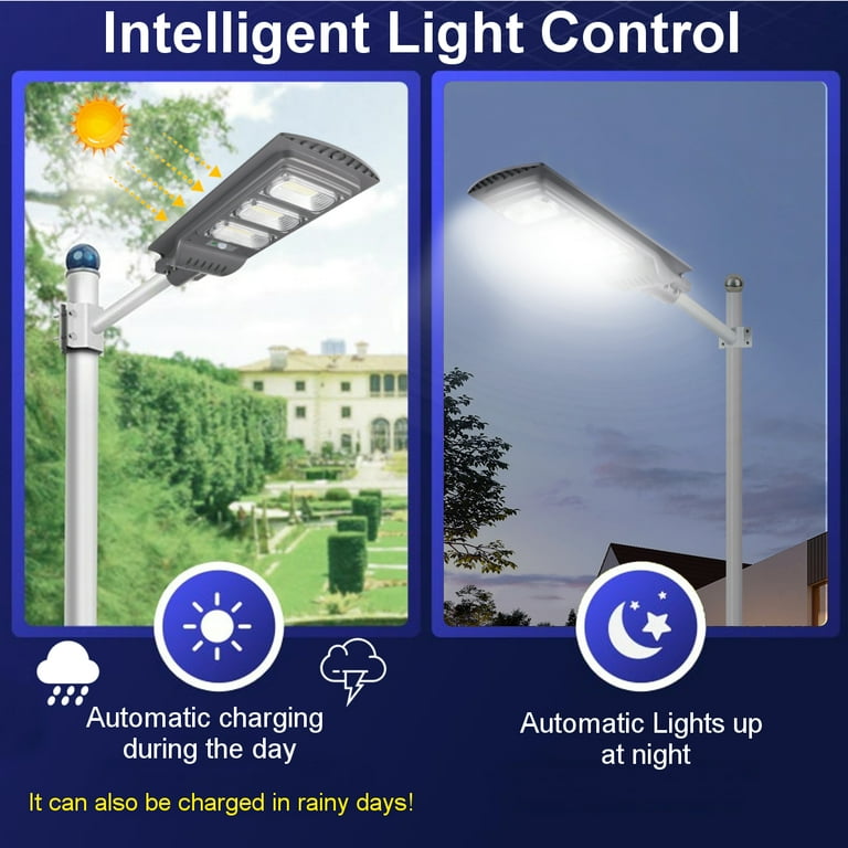 Vtin Outdoor Solar Street Lights, 5000W Solar Power Lights with Remote &  Motion Sensor, Waterproof Solar Flood Light for Yard Garden Street Court 