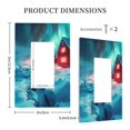 thumbnail image 3 of Fotbe Aurora Borealis Village Print Duplex Receptacle Wall Plate, 1-Gang 5.0" x3.0" Wall Outlet Covers, Dual Outlet Faceplates Covers, Color-matched Screws Included-Style U, 3 of 6