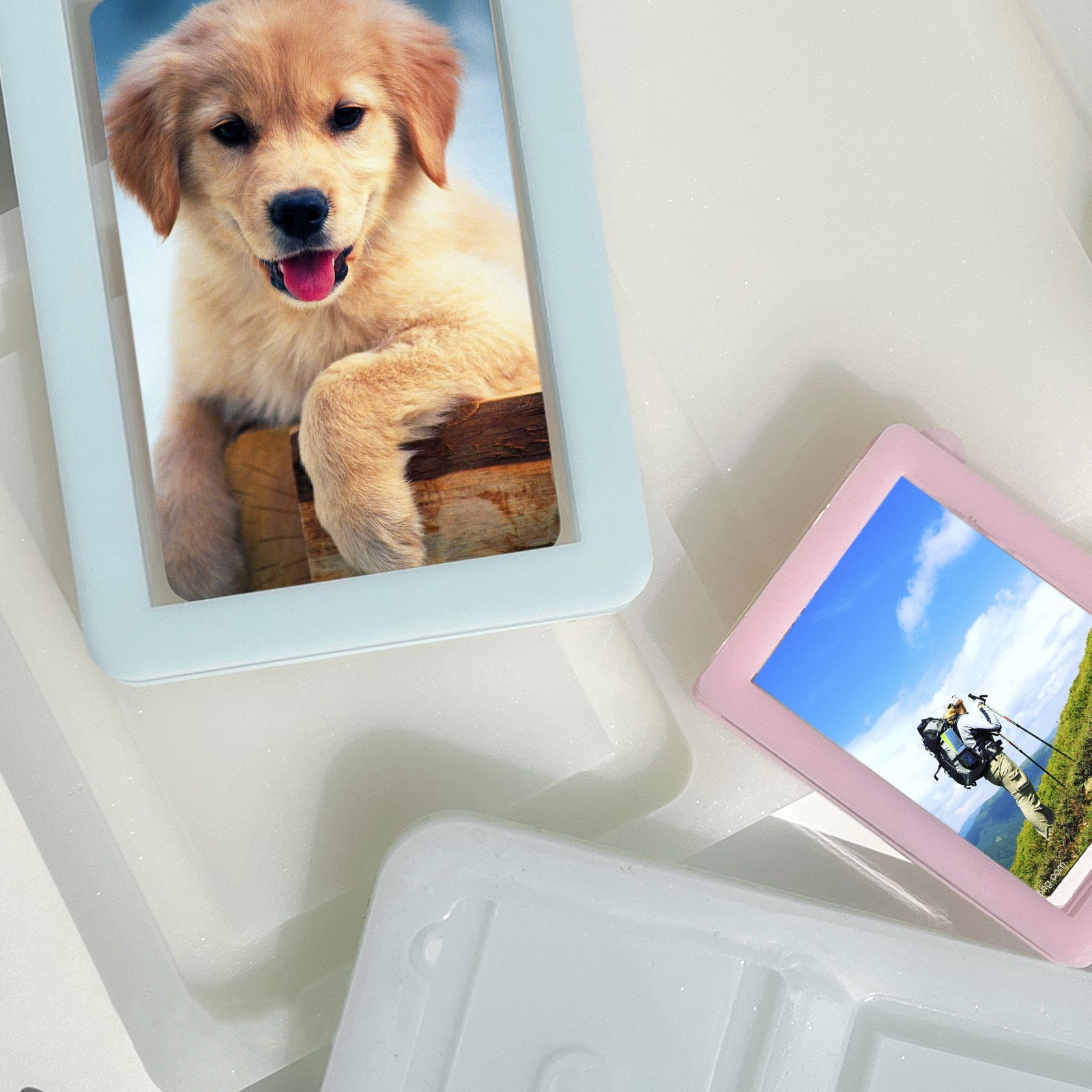 Geometry Photo Frame Epoxy Mold Silicone Pendant Mould for Resin Decorative Crafts Jewelry Making