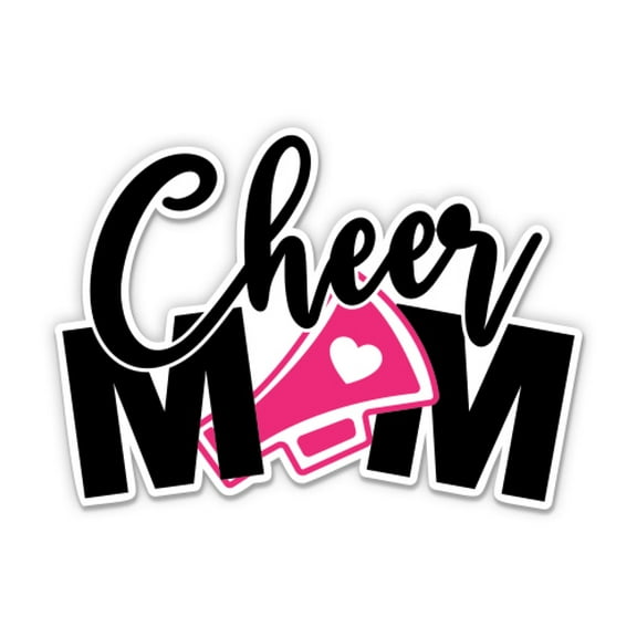 Cheer Mom - 3" Vinyl Sticker - For Car Laptop Water Bottle Phone - Waterproof Decal