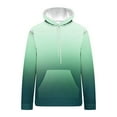 thumbnail image 6 of Momasggi Gradient Hoodies for Men Big and Tall Fleece Pullover Tops Slim Fit Long Sleeve Drawstring Hooded Sweatshirts Fall Winter Going Out Sweatshirt with Pockets Green S, 6 of 6
