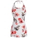 thumbnail image 4 of Tamaño más carenado frontal Marled camiseta Y cabestro sin mangas floral Conjunto Rosegal Camisetas tallas grandes, 4 of 5