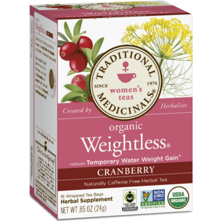 Traditional Medicinals, Organic Weightless Cranberry, Tea Bags, 16